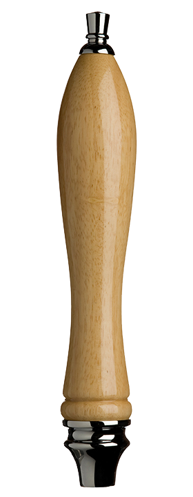 Large Natural Pub Tap Handle with Silver